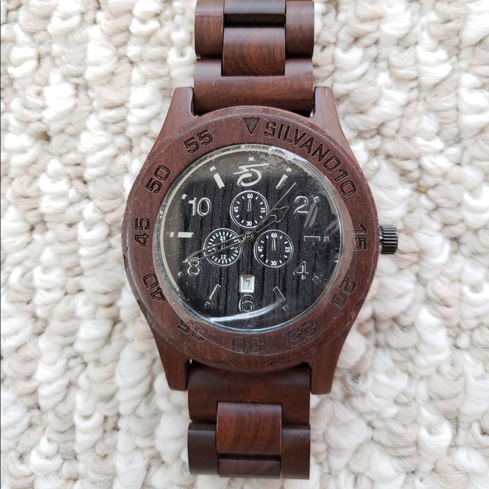 Silvano Barkwood watch - Mahogany